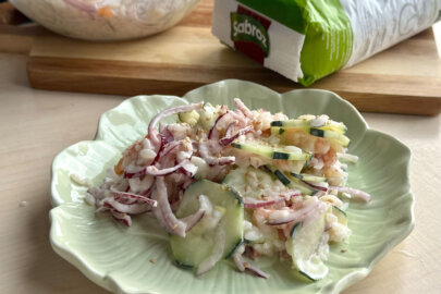 arroz con salmón ahumado