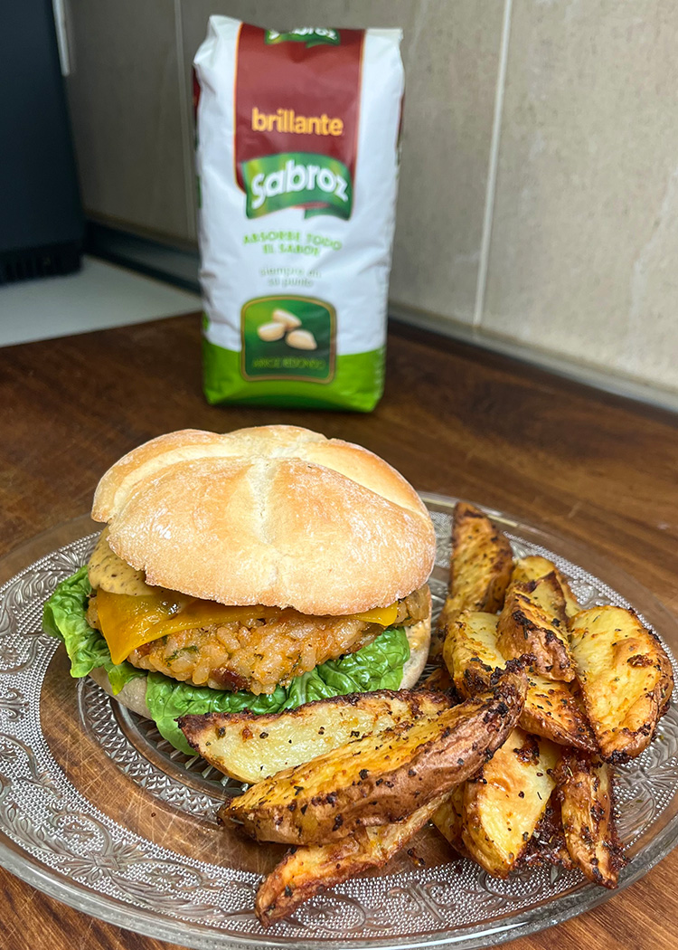 hamburguesa de arroz
